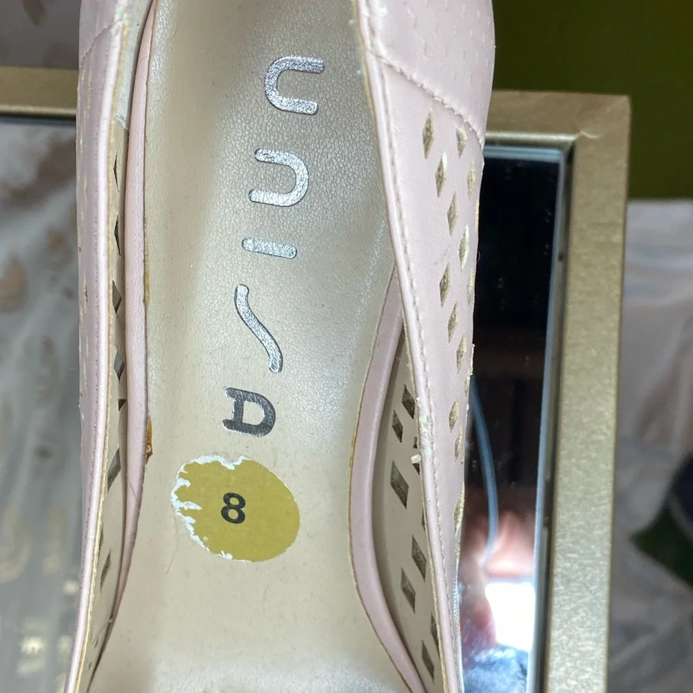 Unisa Blush Pink Perforated Heels